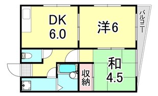 中内ハイツの物件間取画像